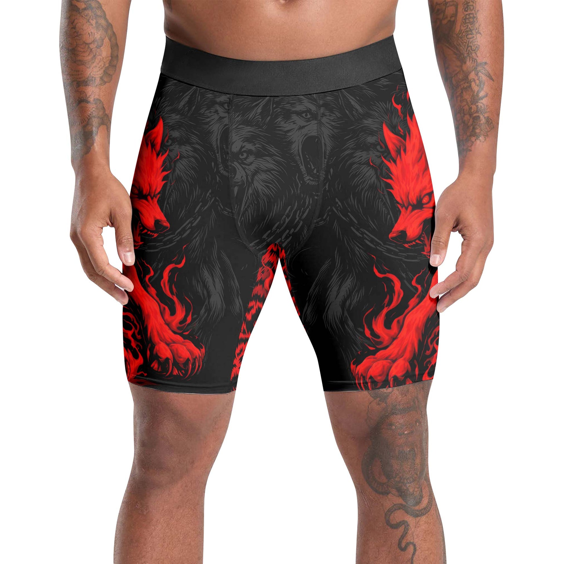 Red Wolf Compression Shorts