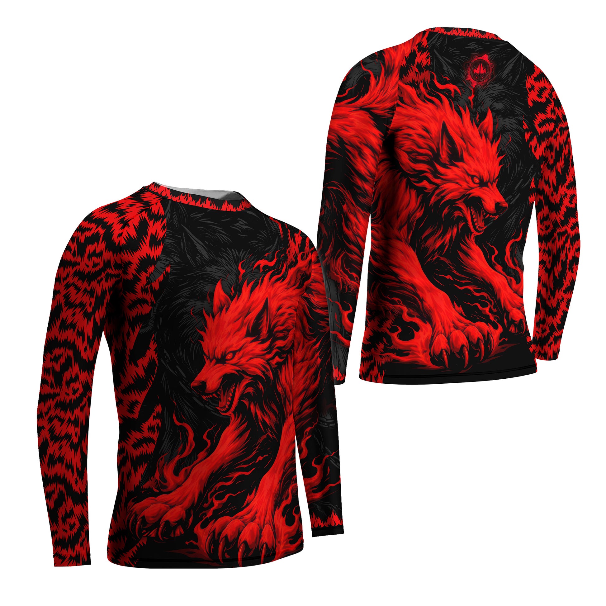 Red Wolf Kids Rash Guard