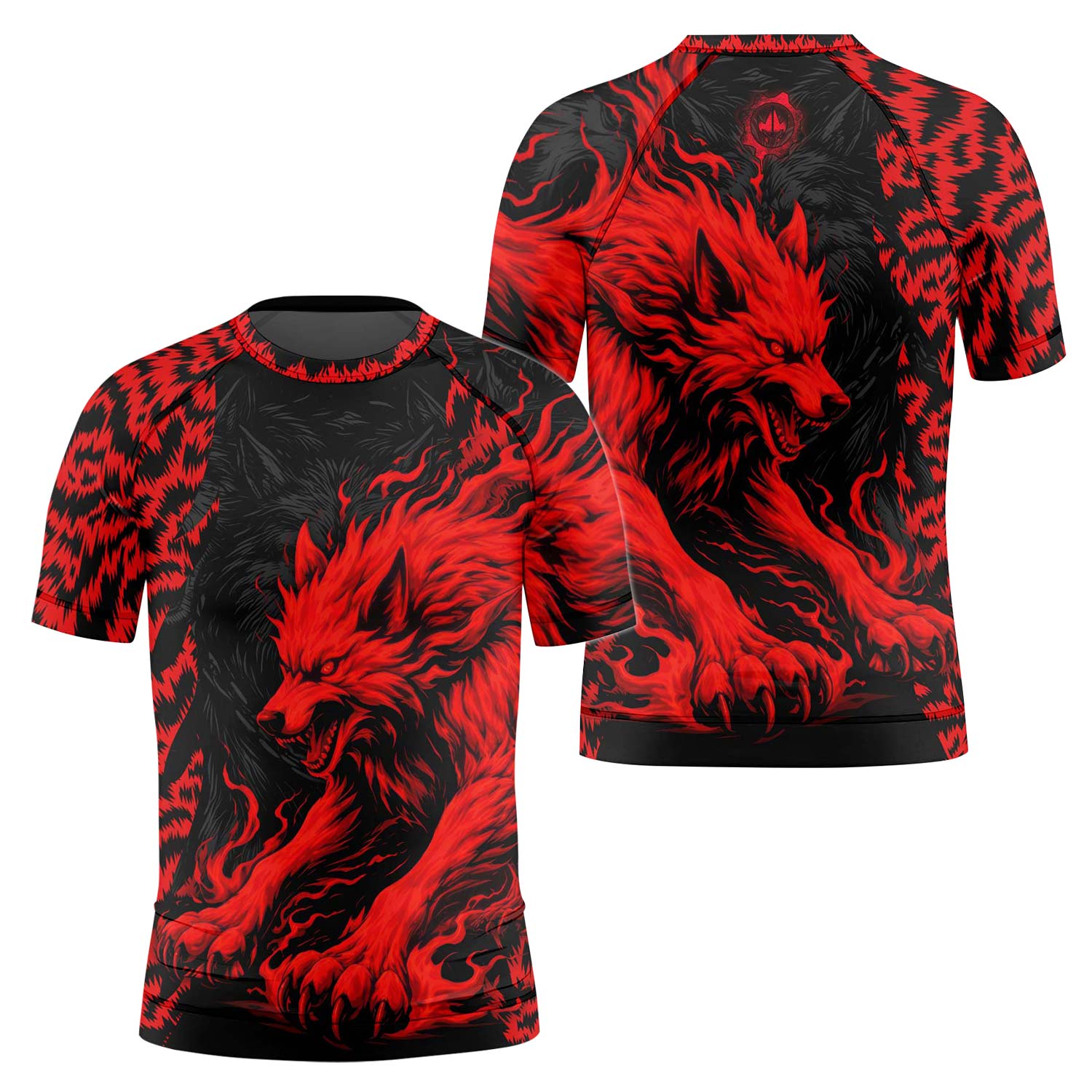 Red Wolf Kids Rash Guard