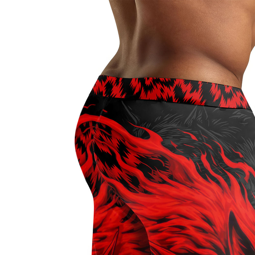 Red Wolf Men's Compression Leggings