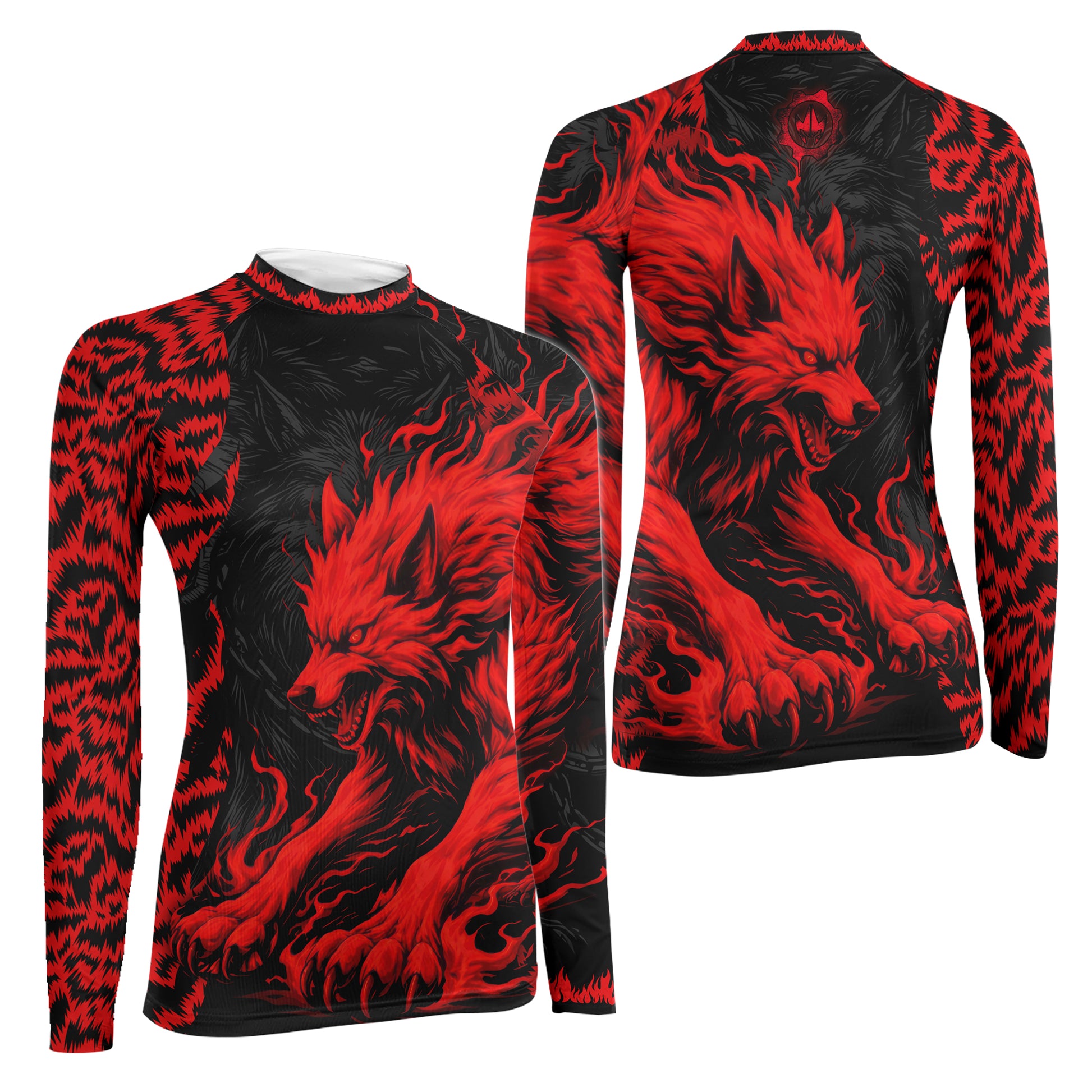 Red Wolf Women's Long Sleeve Rash Guard