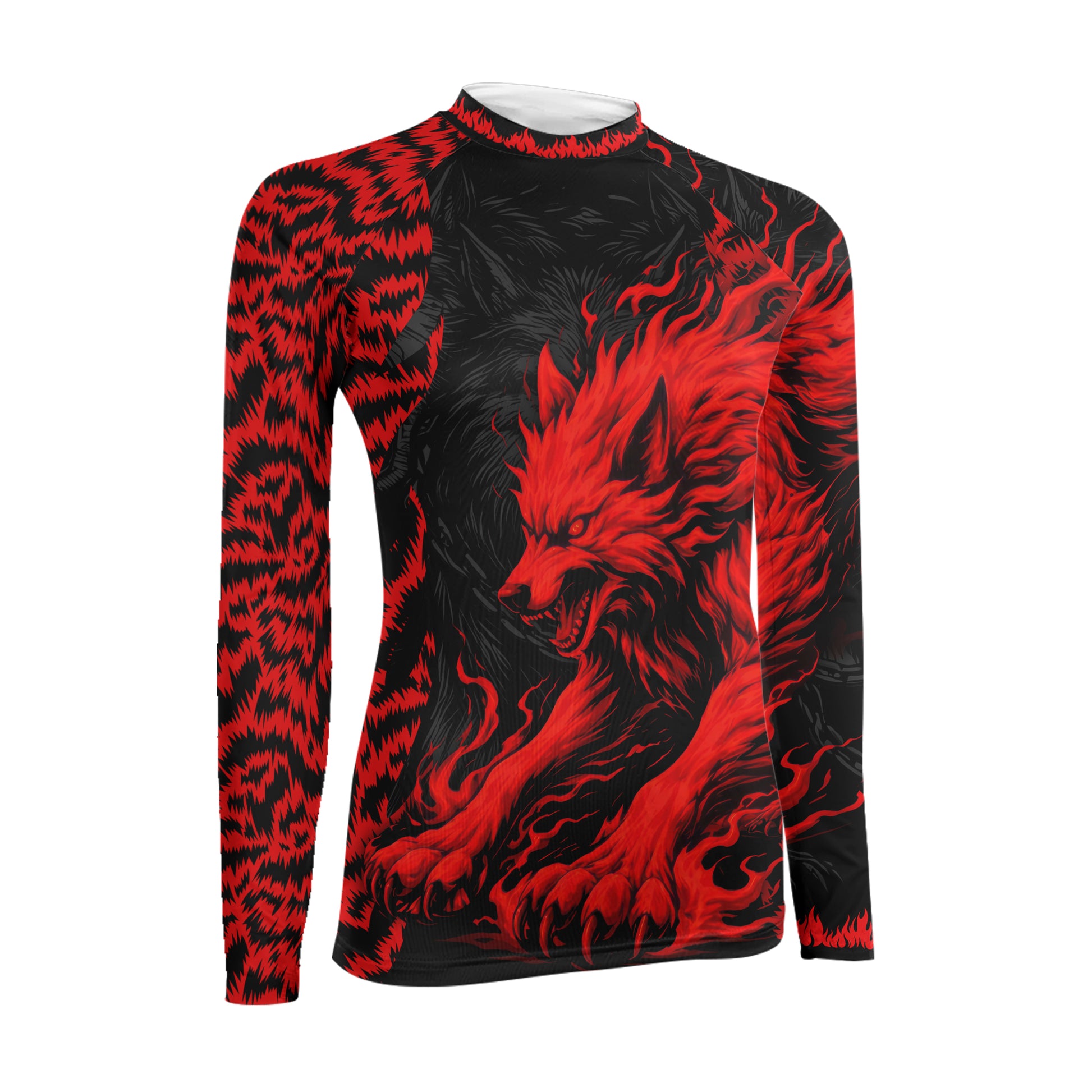 Red Wolf Women's Long Sleeve Rash Guard
