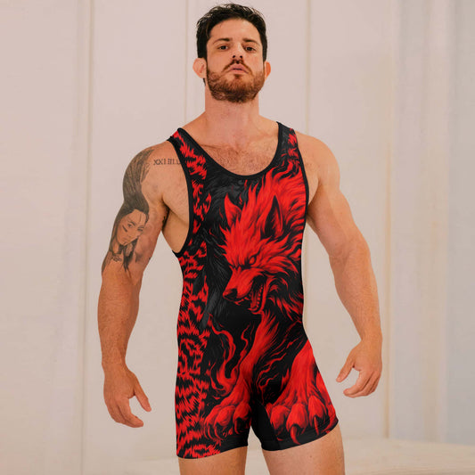 Red Wolf Wrestling Singlets