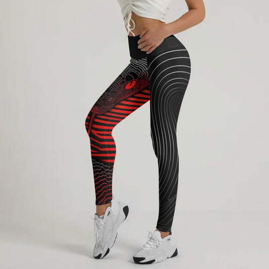 Red Eyes Snake Leggings - BattleFitGear