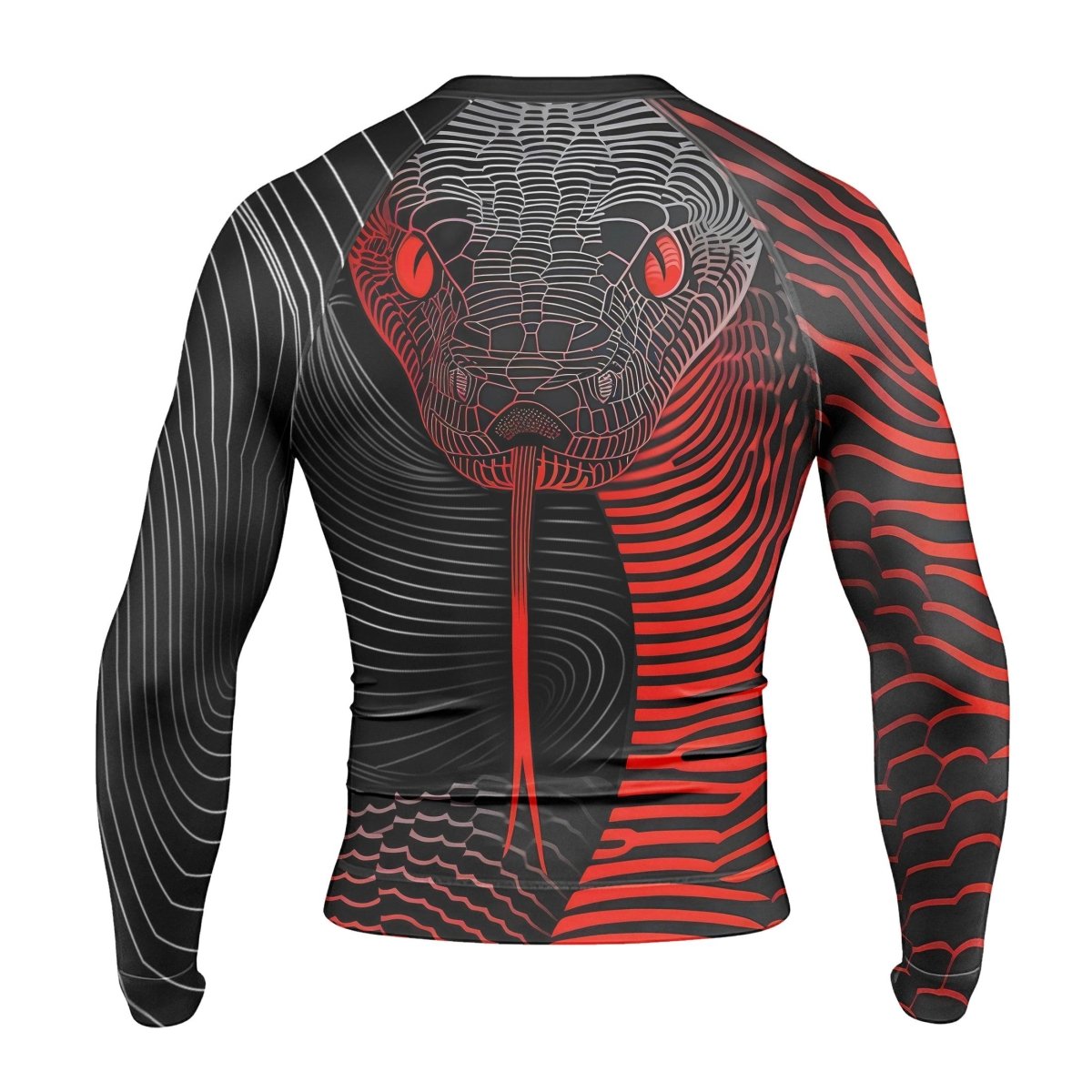 Red Eyes Snake Men's Long Sleeve Rash Guard - BattleFitGear