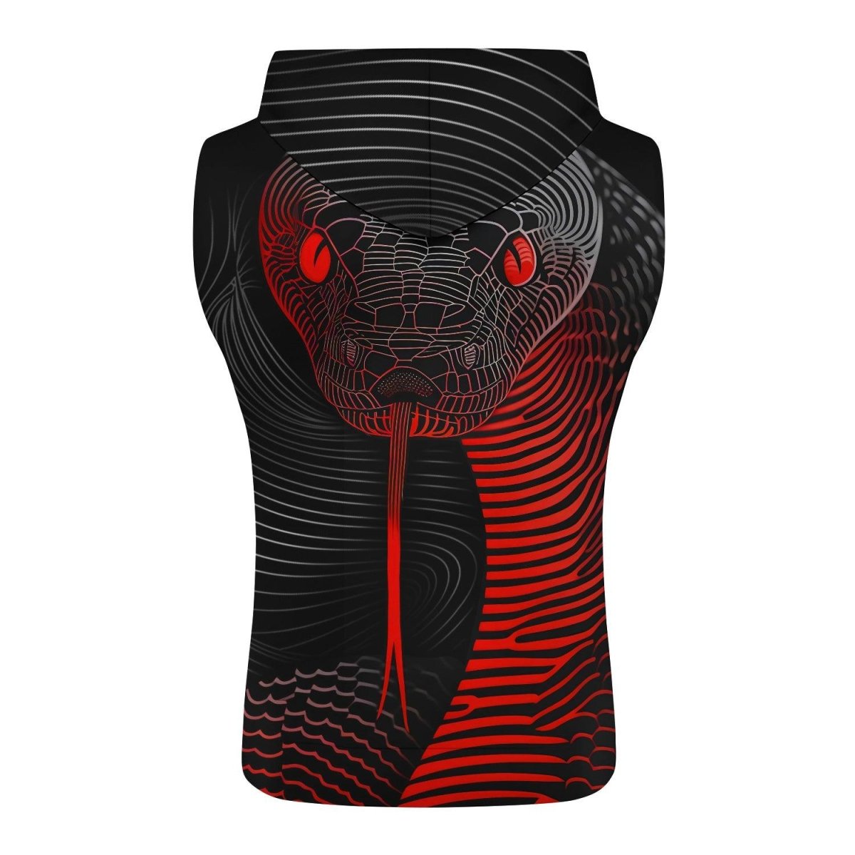 Red Eyes Snake Sleeveless Pullover & Zip Hoodie - BattleFitGear