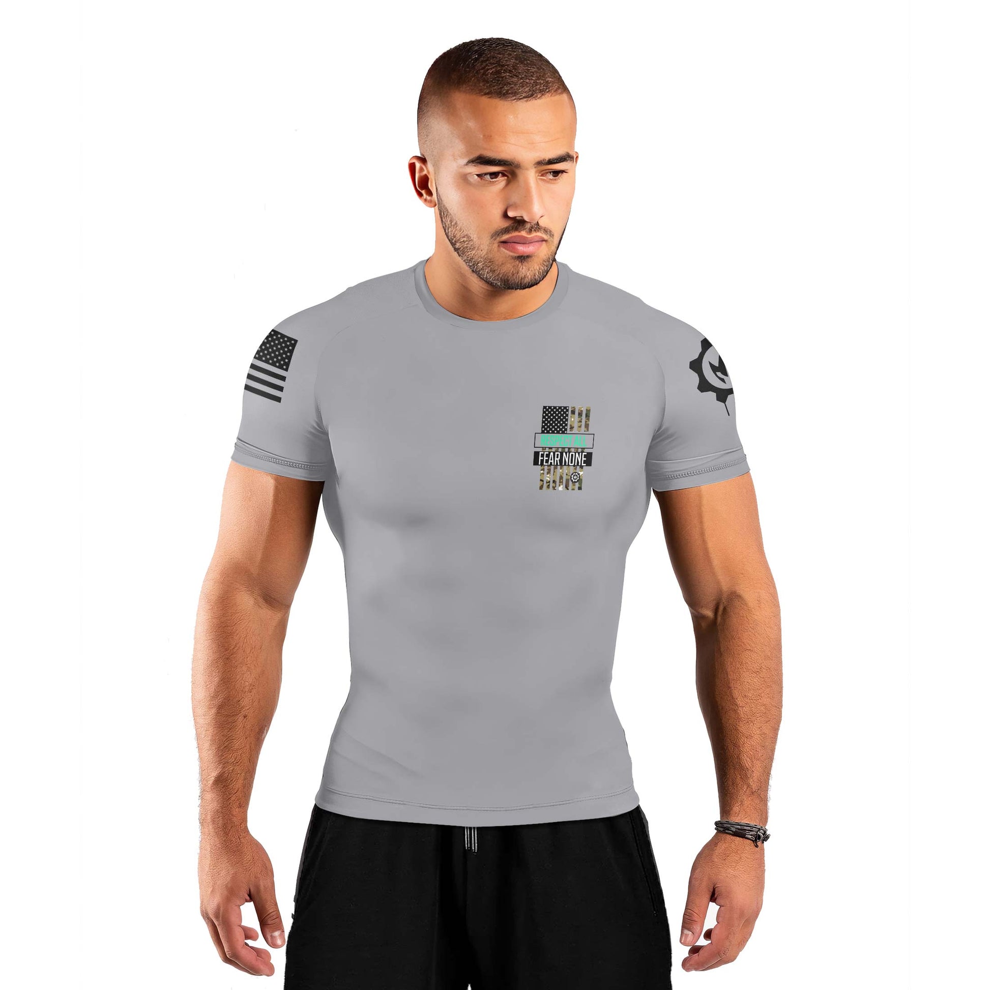 Respect All Men's Short Sleeve Rash Guard