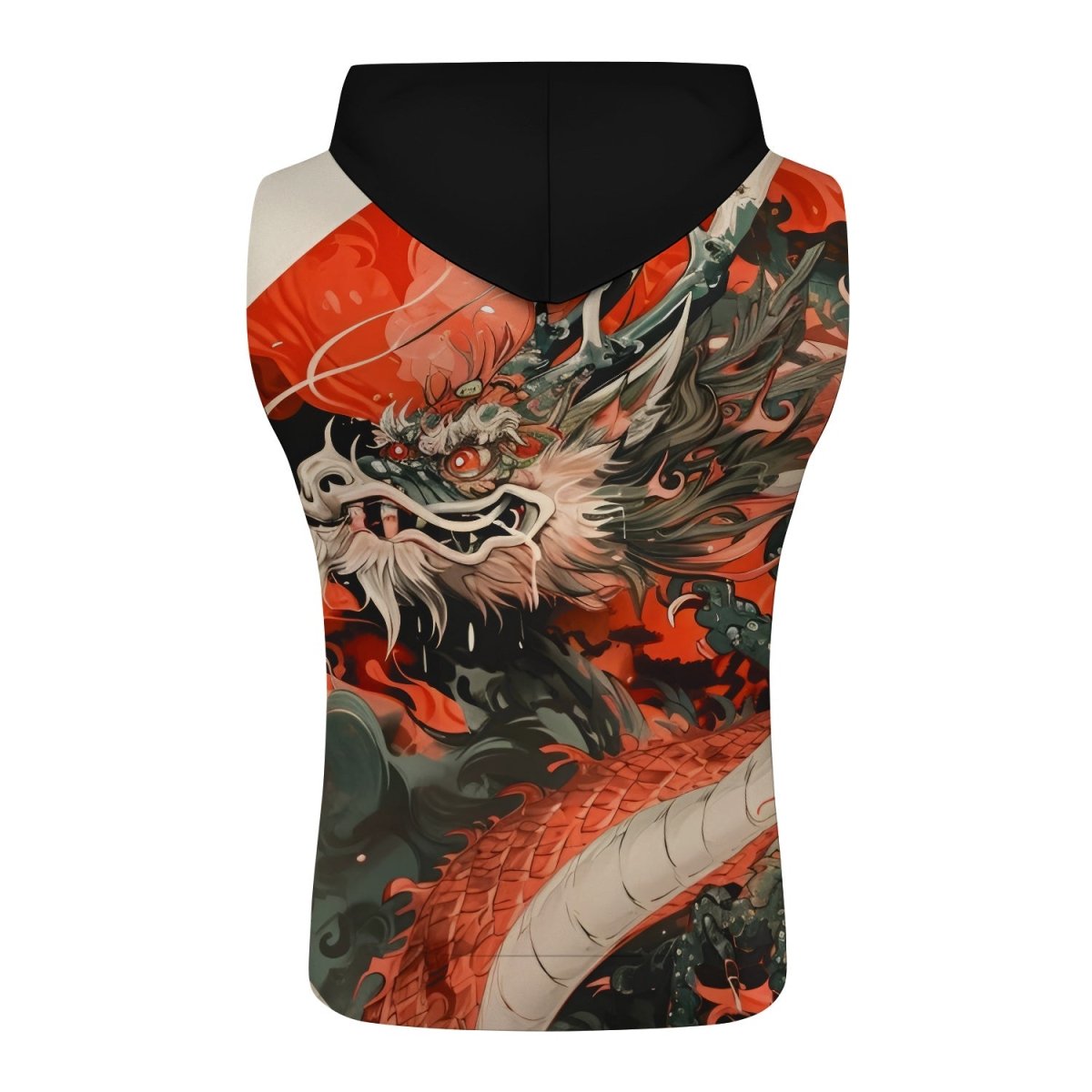 Rising Red Dragon Sleeveless Pullover & Zip Hoodie - BattleFitGear