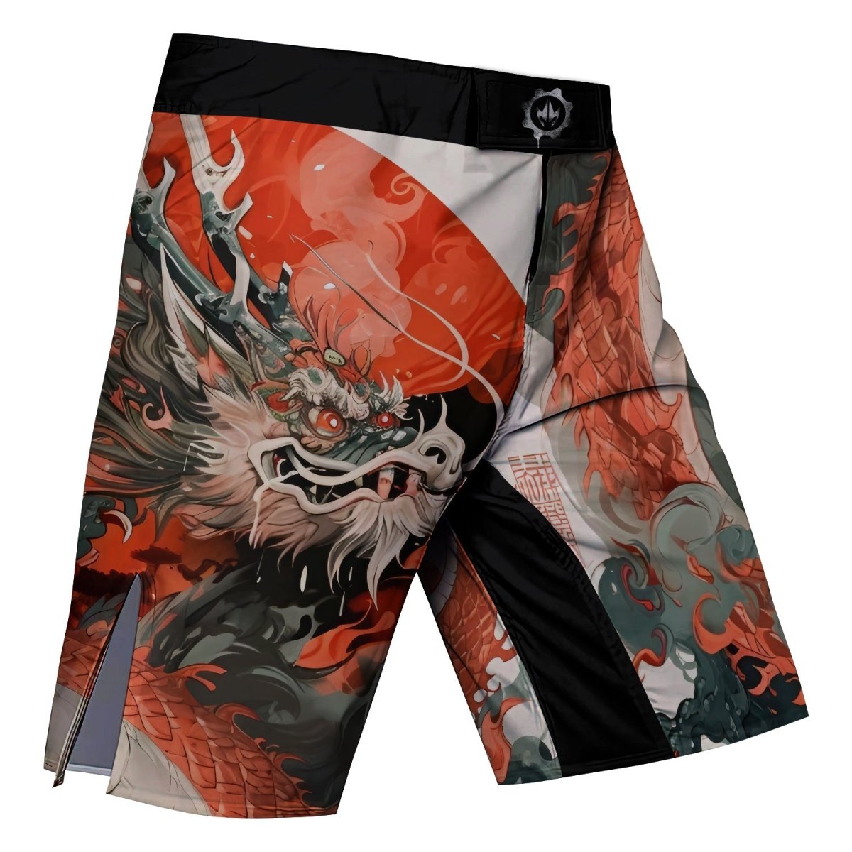 Rising Red Dragon Fight Shorts - BattleFitGear