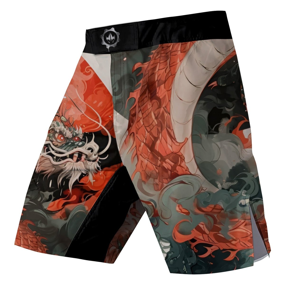 Rising Red Dragon Fight Shorts - BattleFitGear