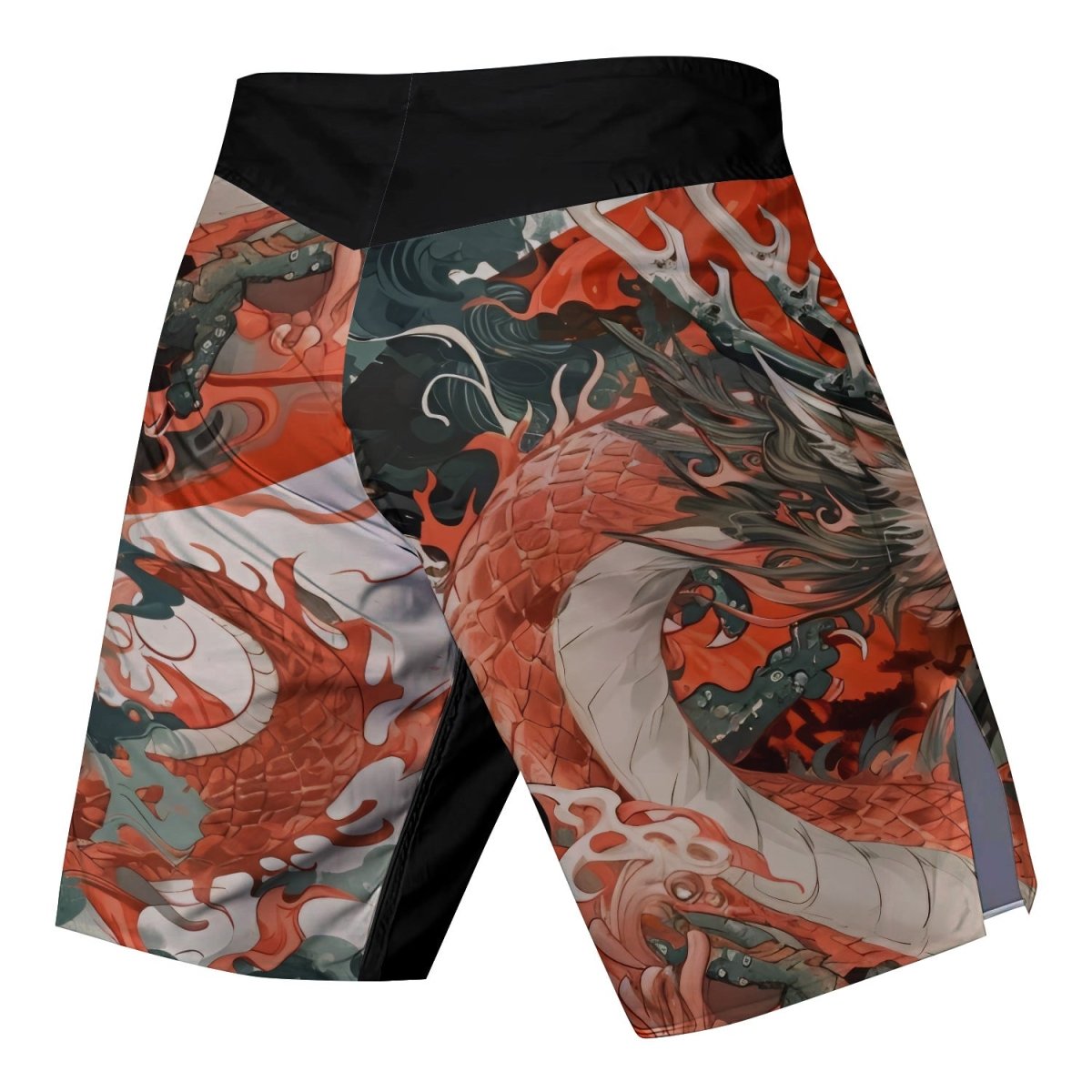 Rising Red Dragon Fight Shorts - BattleFitGear