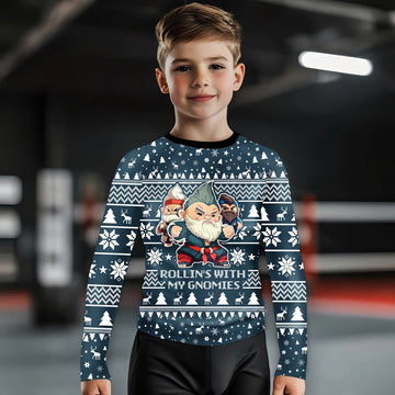 Rolling With Gnomies Kids Rash Guard - BattleFitGear