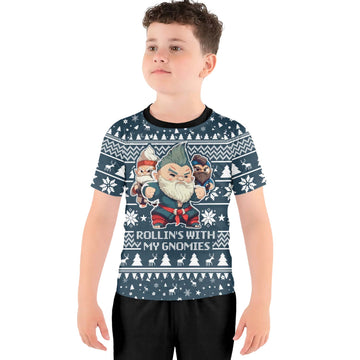 Rolling With Gnomies Kids Rash Guard - BattleFitGear