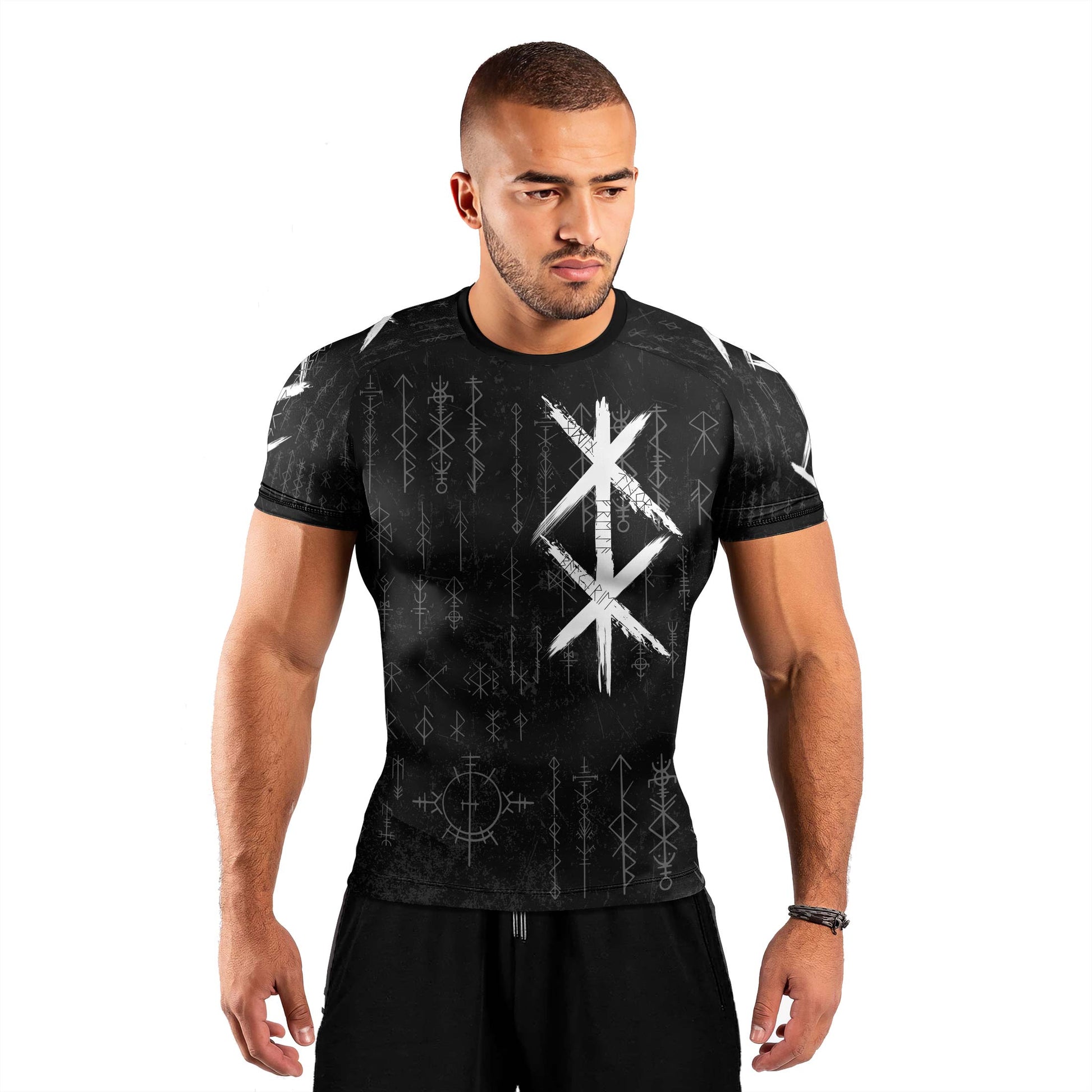 Rune of Protection Men's Short Sleeve Rash Guard