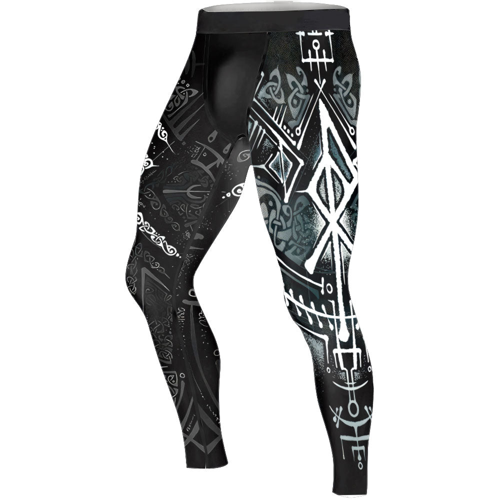 Runes Of Loki Men's Compression Leggings - BattleFitGear