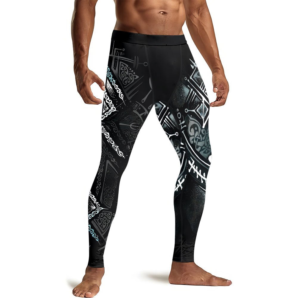 Runes Of Loki Men's Compression Leggings - BattleFitGear