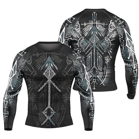 Runes Of Loki Men's Long Sleeve Rash Guard - BattleFitGear