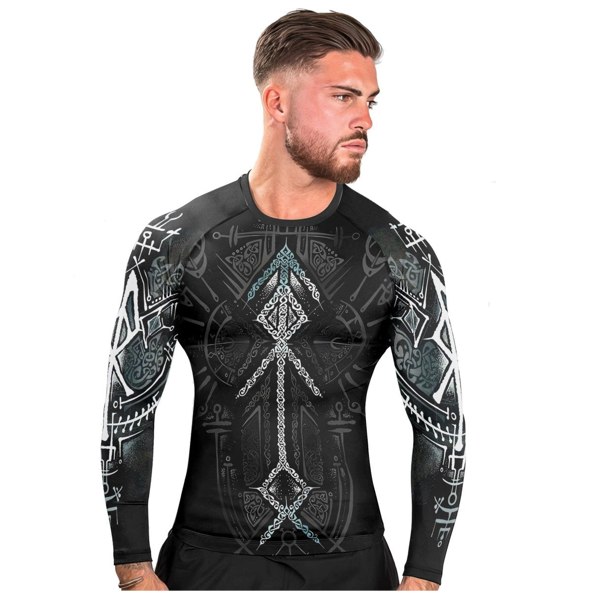 Runes Of Loki Men's Long Sleeve Rash Guard - BattleFitGear