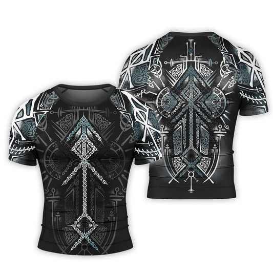 Runes Of Loki Men's Short Sleeve Rash Guard - BattleFitGear