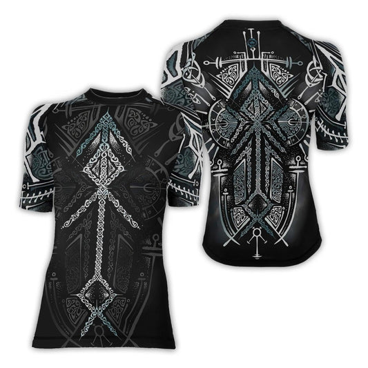 Runes Of Loki Women's Short Sleeve Rash Guard - BattleFitGear