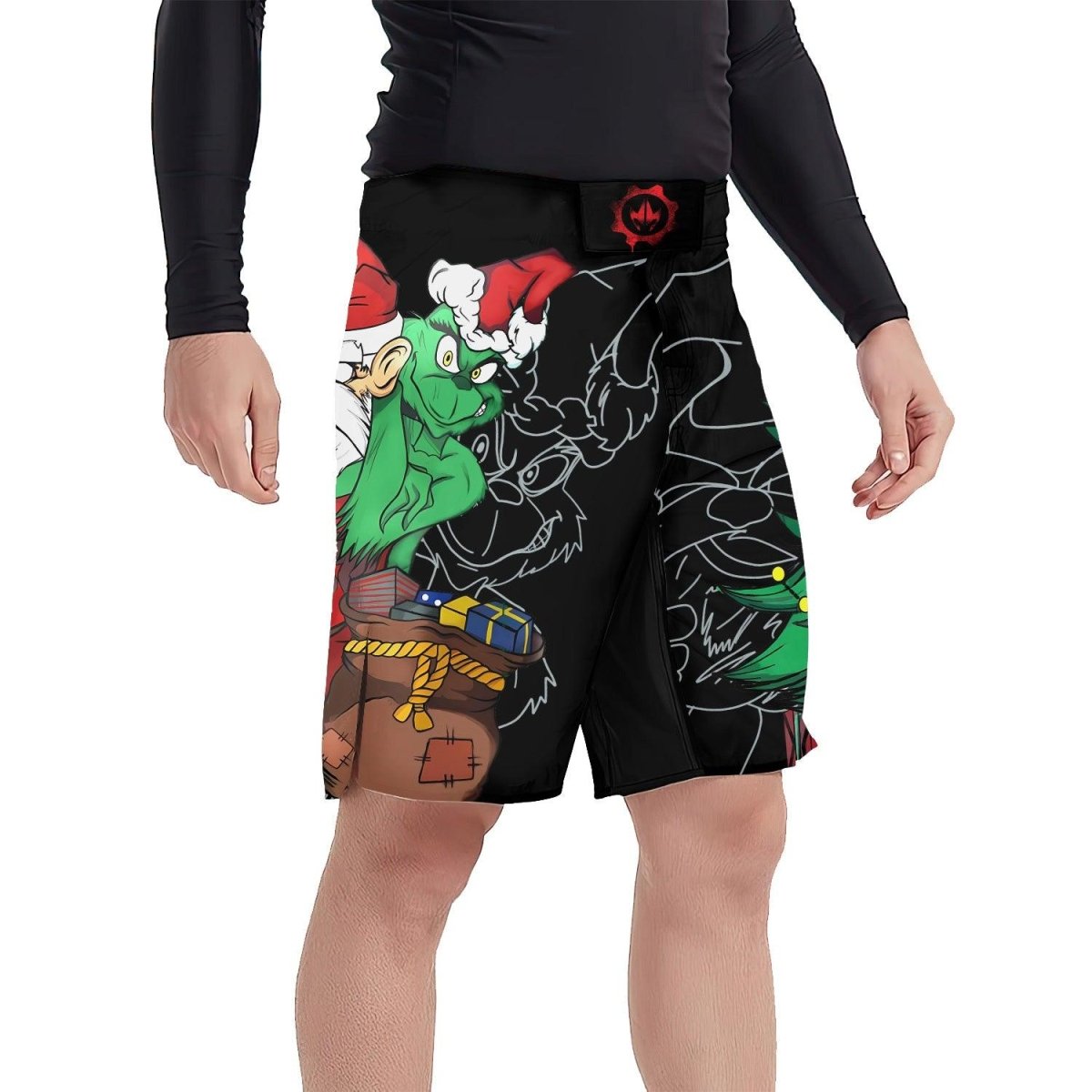 Grinch Christmas Fight Shorts - BattleFitGear