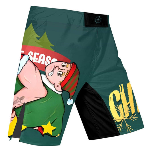 Santa Submission Fight Shorts - BattleFitGear