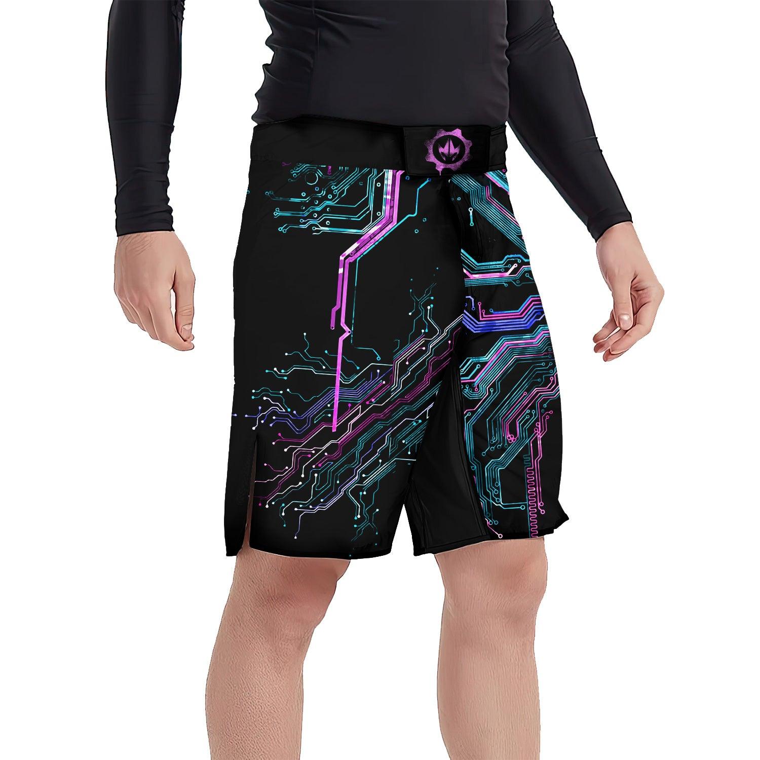 Deadly Glowing Circuit Fight Shorts