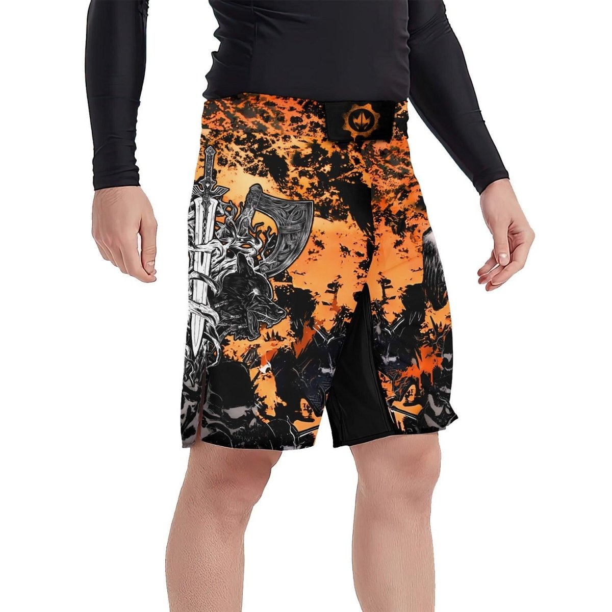 Raven Skull Fight Shorts - BattleFitGear