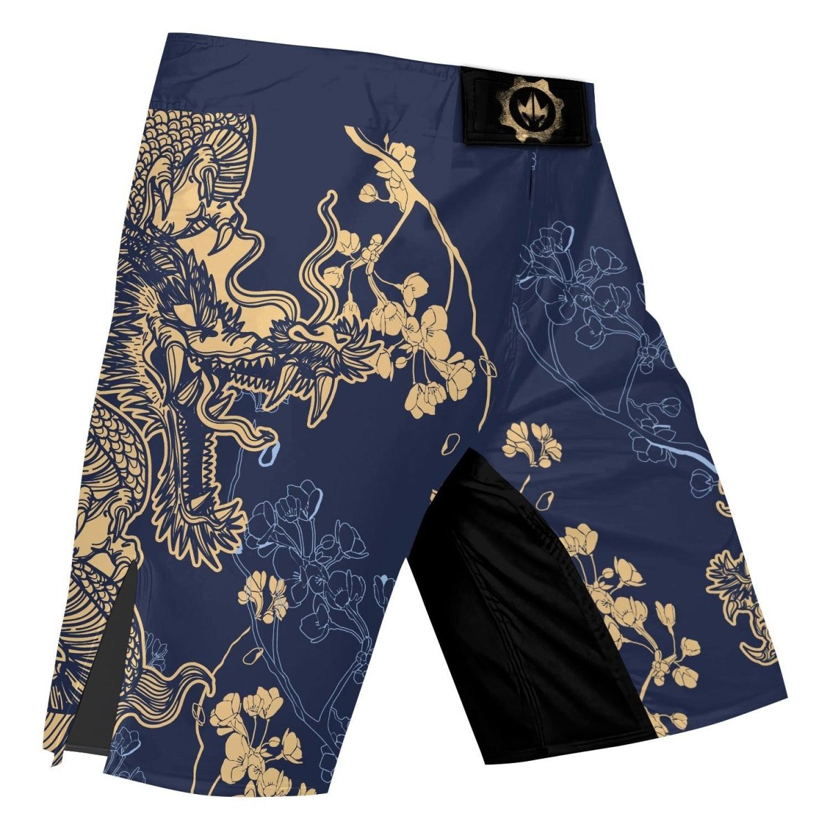 Flower Chinese Dragon Fight Shorts - BattleFitGear