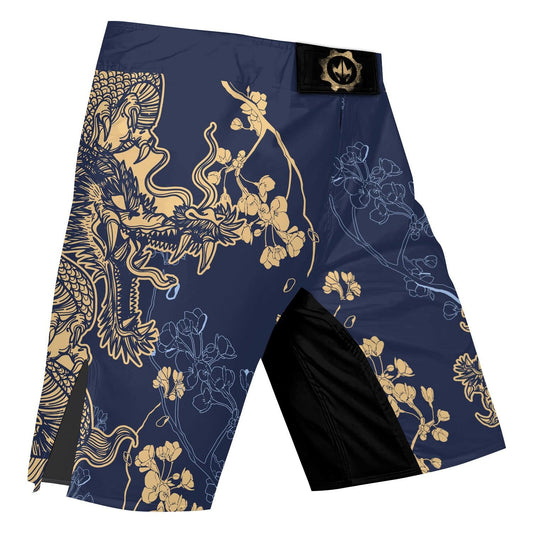 Flower Chinese Dragon Fight Shorts
