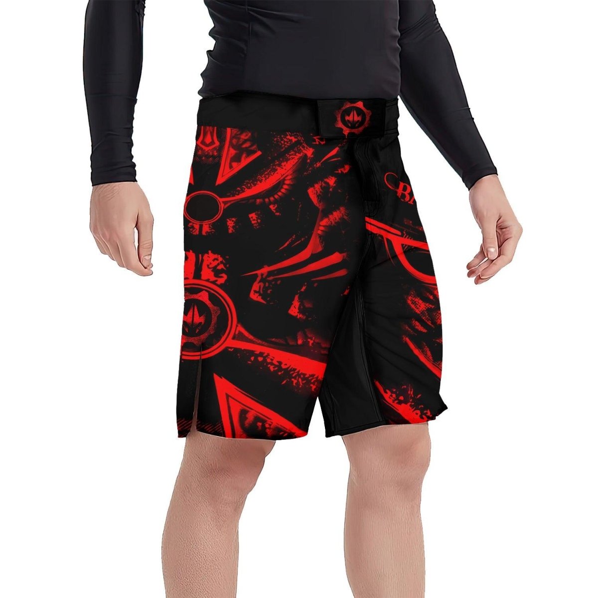 Spartan Red Fight Shorts - BattleFitGear