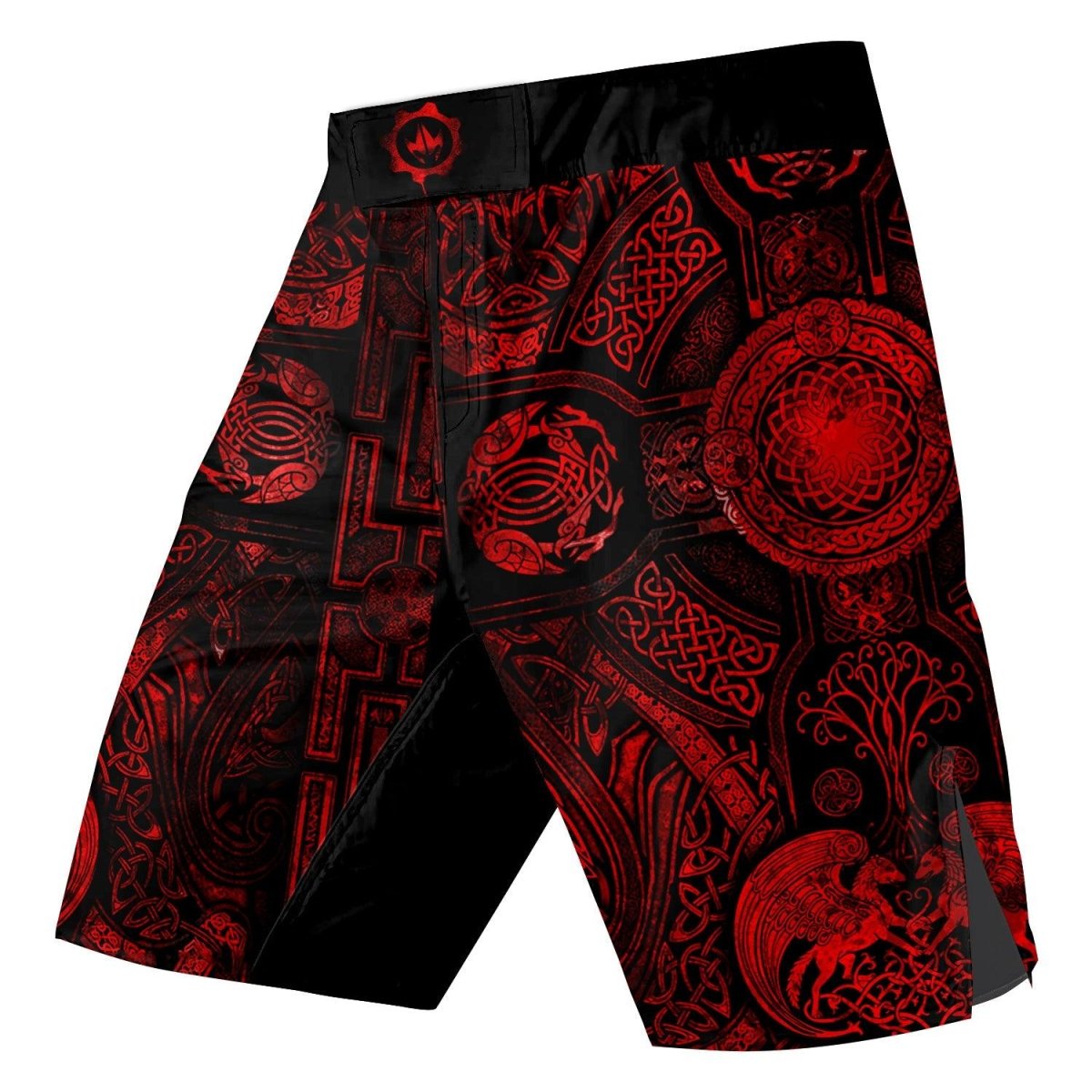 Viking Suncatcher Red Fight Shorts - BattleFitGear