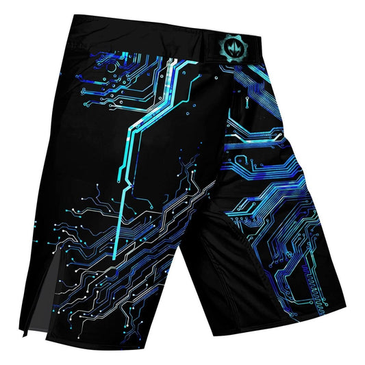 Glowing Circuit Fight Shorts - BattleFitGear