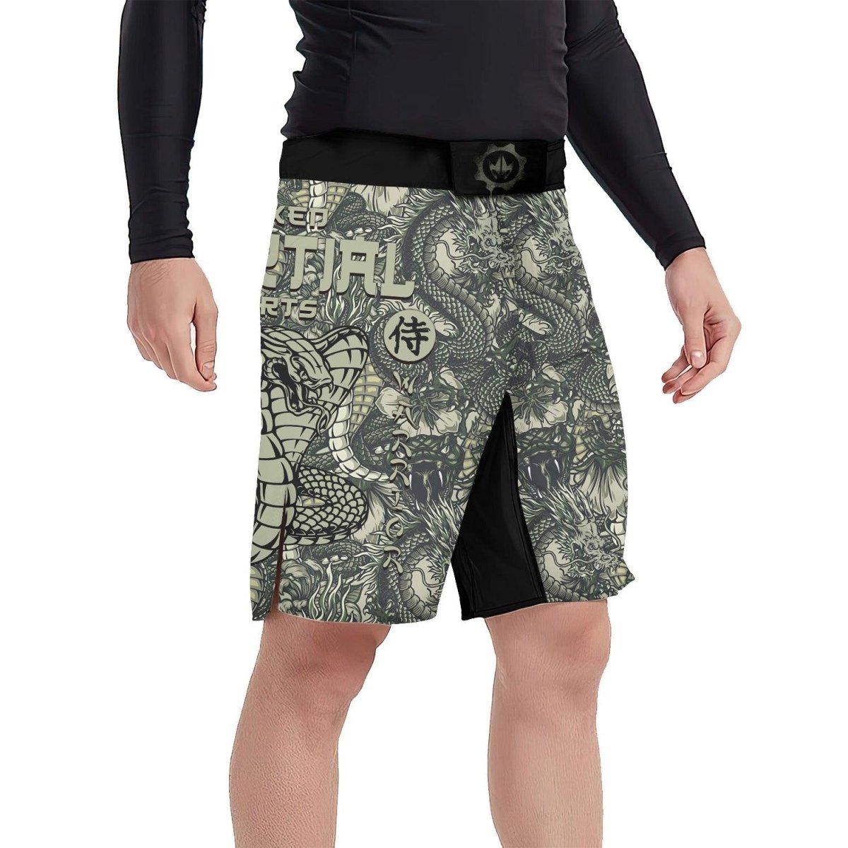 Samurai Cobra And Dragon Fight Shorts - BattleFitGear