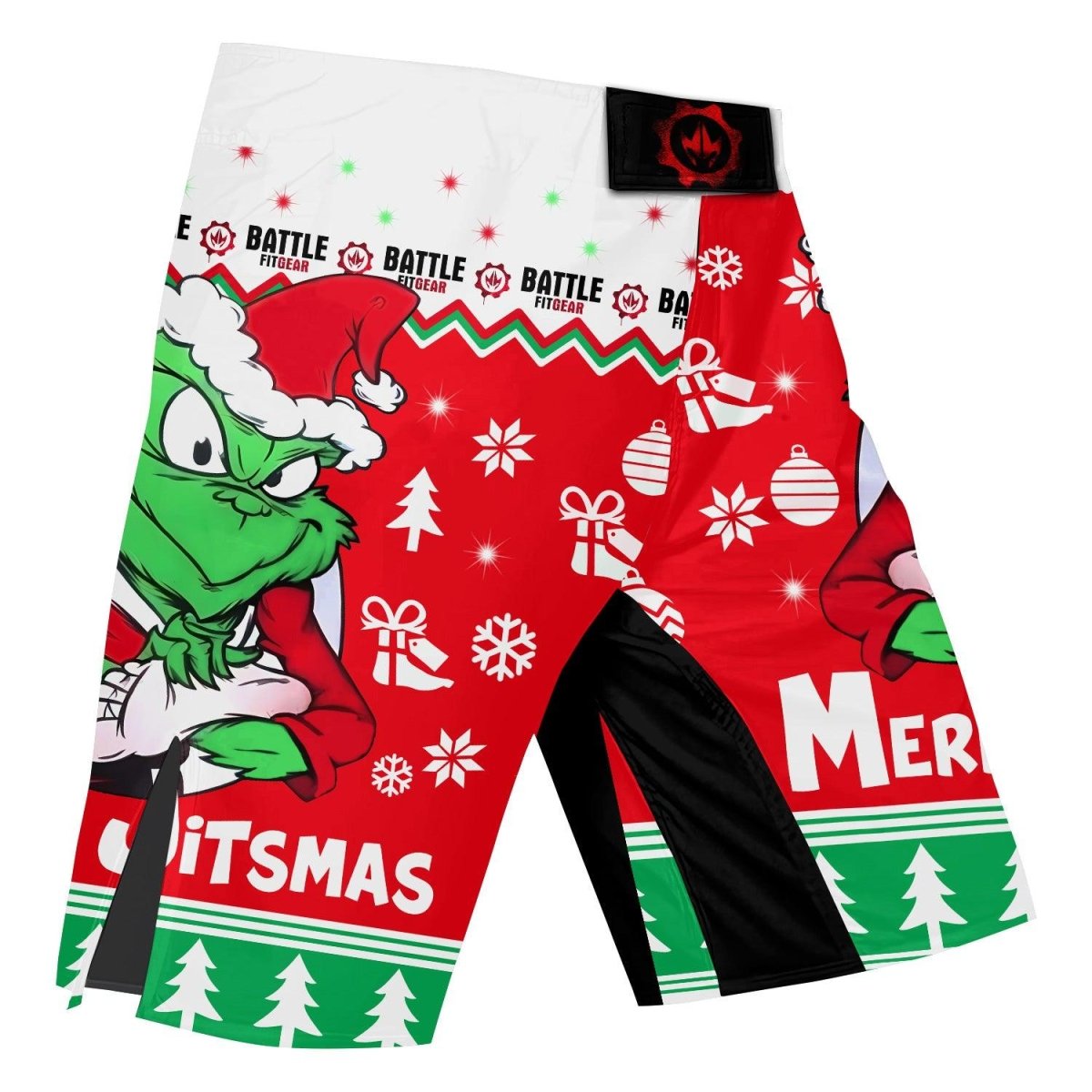 Funny Santa Grinch Fight Shorts - BattleFitGear