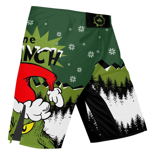 Grinch Santa Clause Fight Shorts - BattleFitGear