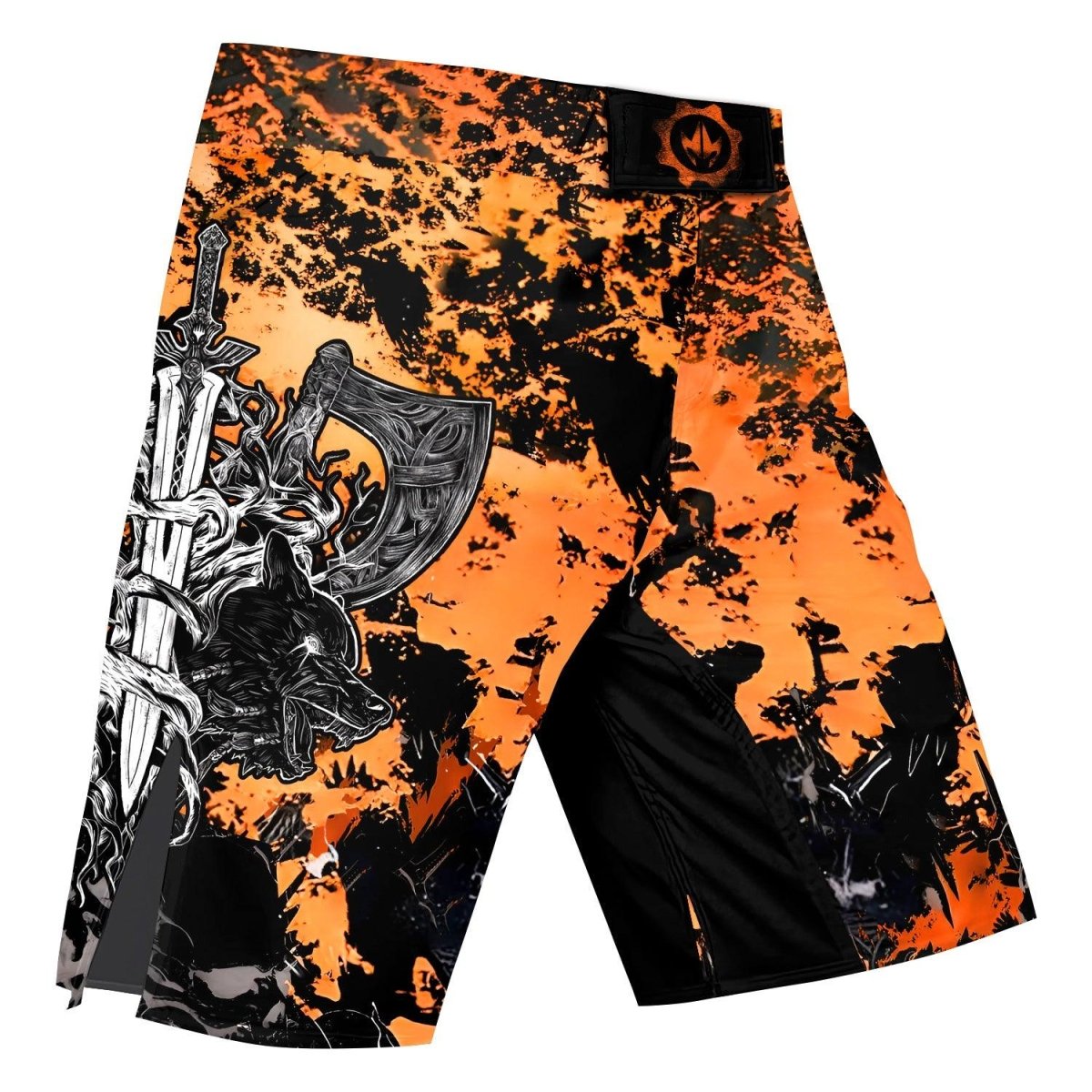 Raven Skull Fight Shorts - BattleFitGear