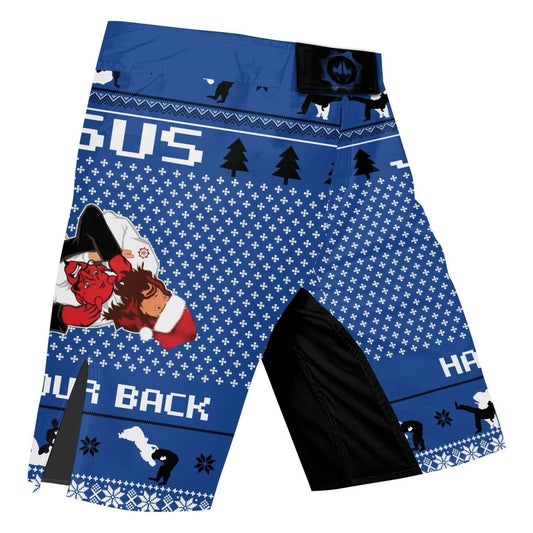 Jesus Santa Choking Fight Shorts - BattleFitGear