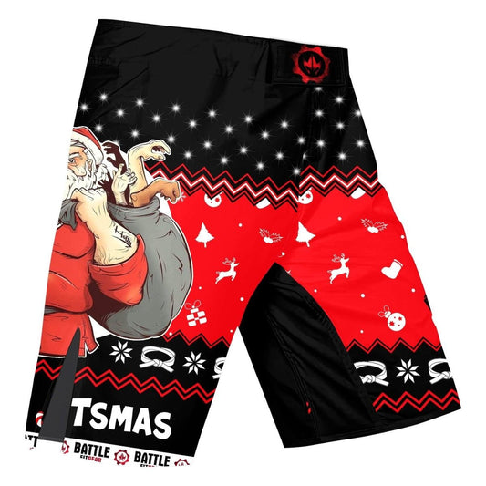 Villain Santa Claus Jitsmas Fight Shorts - BattleFitGear