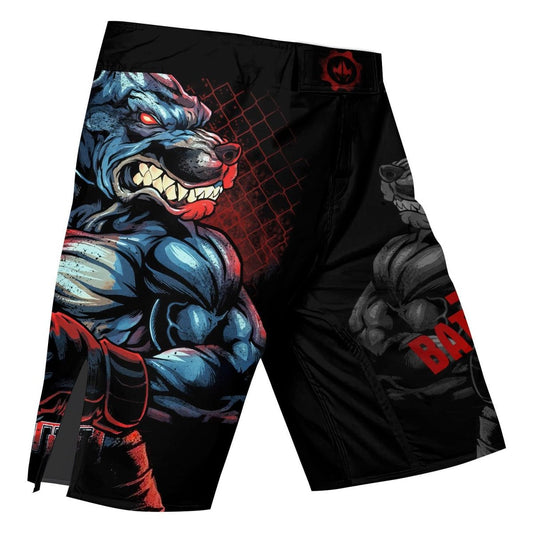 Red Rage Pitbull Boxing Fight Shorts - BattleFitGear