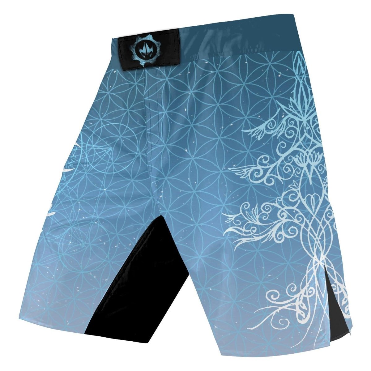 Light Blue YULE Vikings Fight Shorts - BattleFitGear