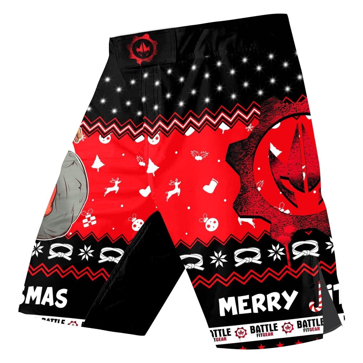 Villain Santa Claus Jitsmas Fight Shorts - BattleFitGear