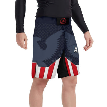 Captain American Fight Shorts - BattleFitGear