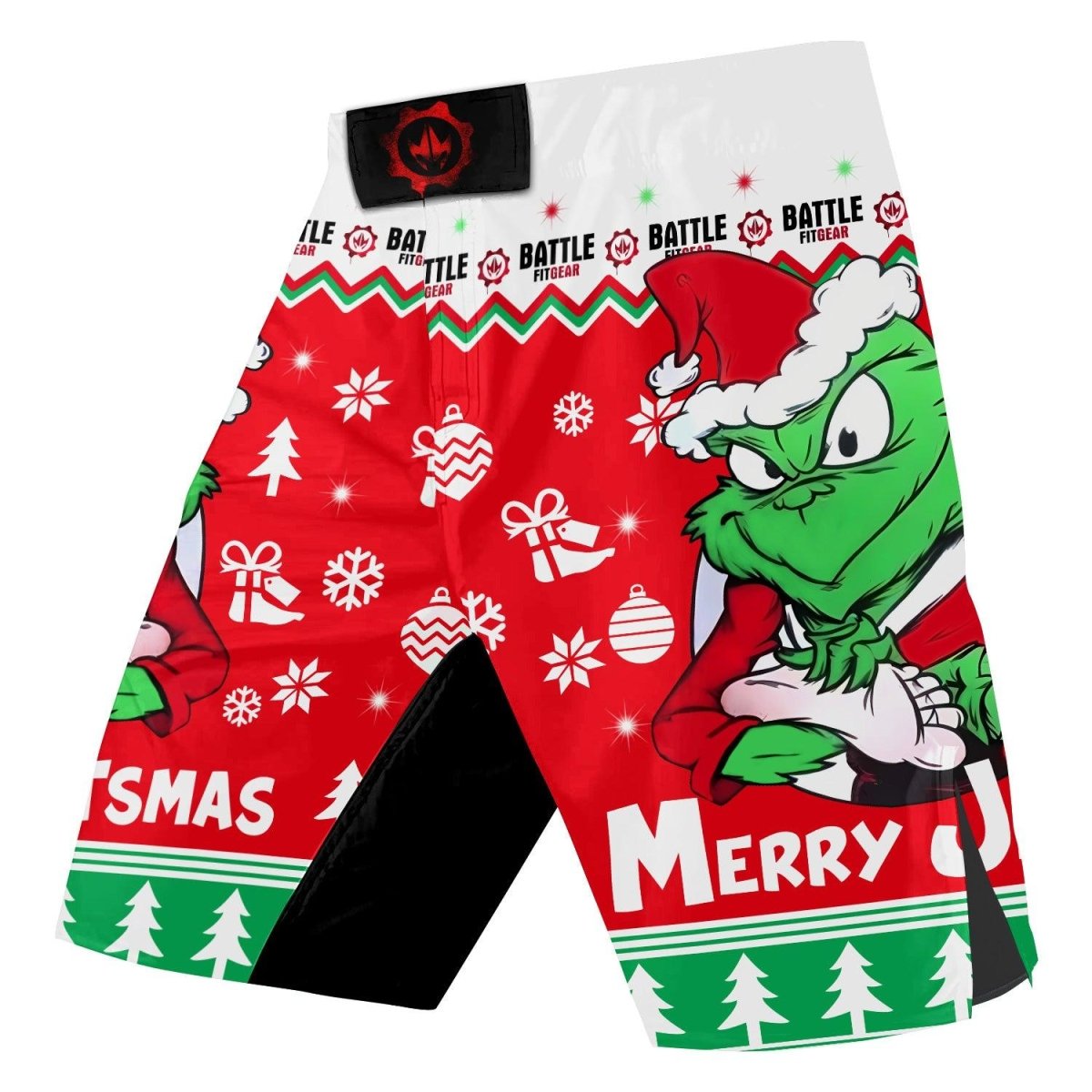 Funny Santa Grinch Fight Shorts - BattleFitGear