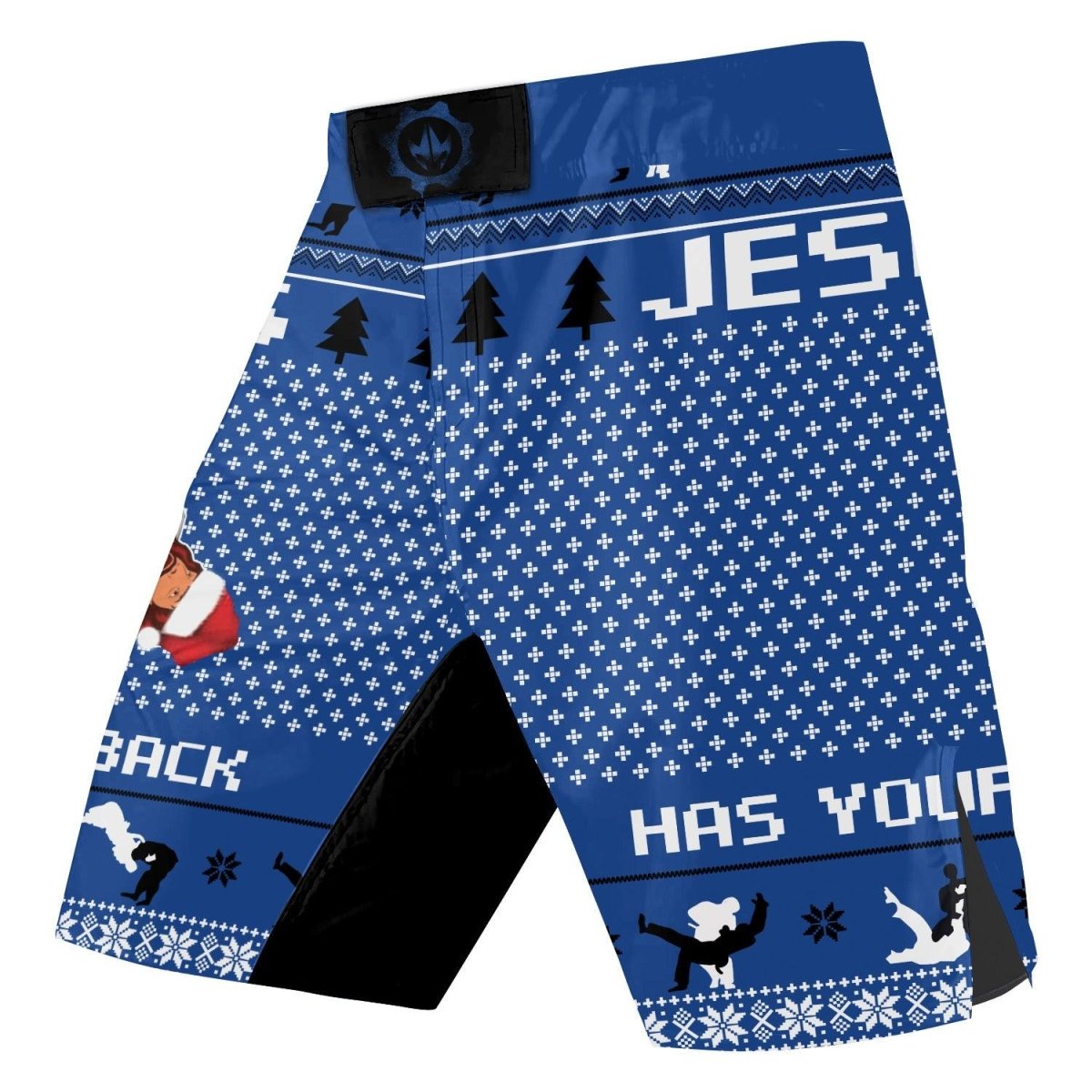 Jesus Santa Choking Fight Shorts - BattleFitGear