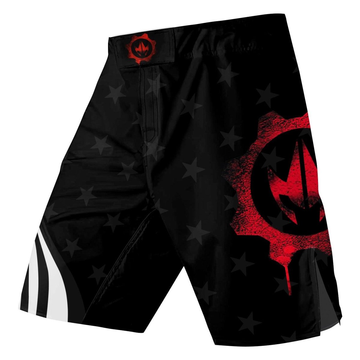 American Flag Black Fight Shorts - BattleFitGear