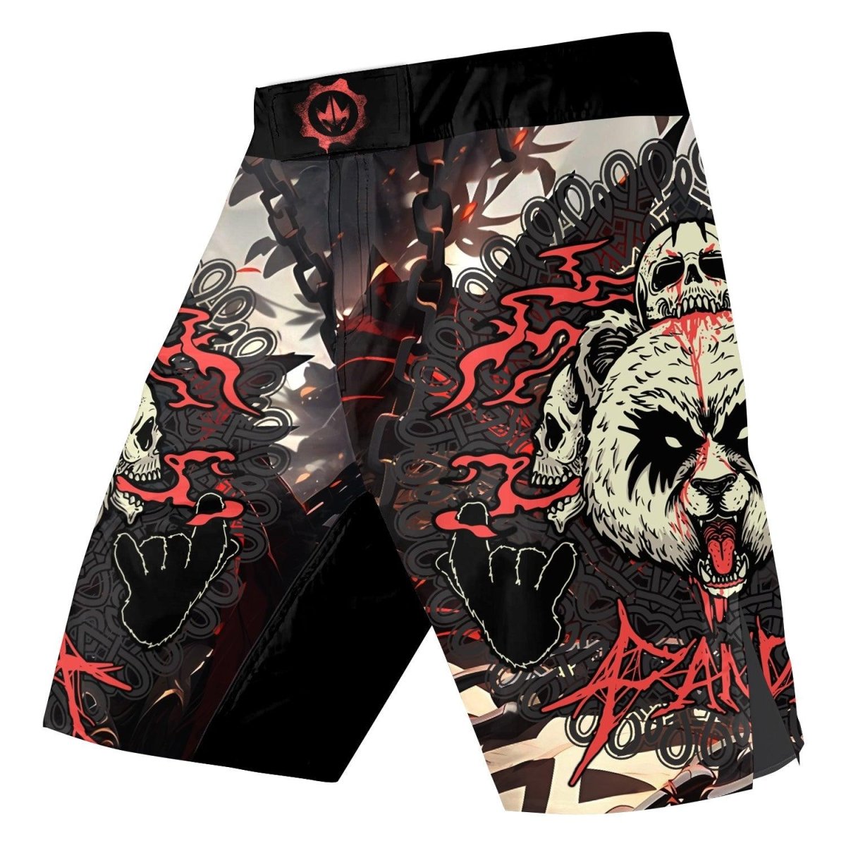 Panda Skull Fight Shorts - BattleFitGear