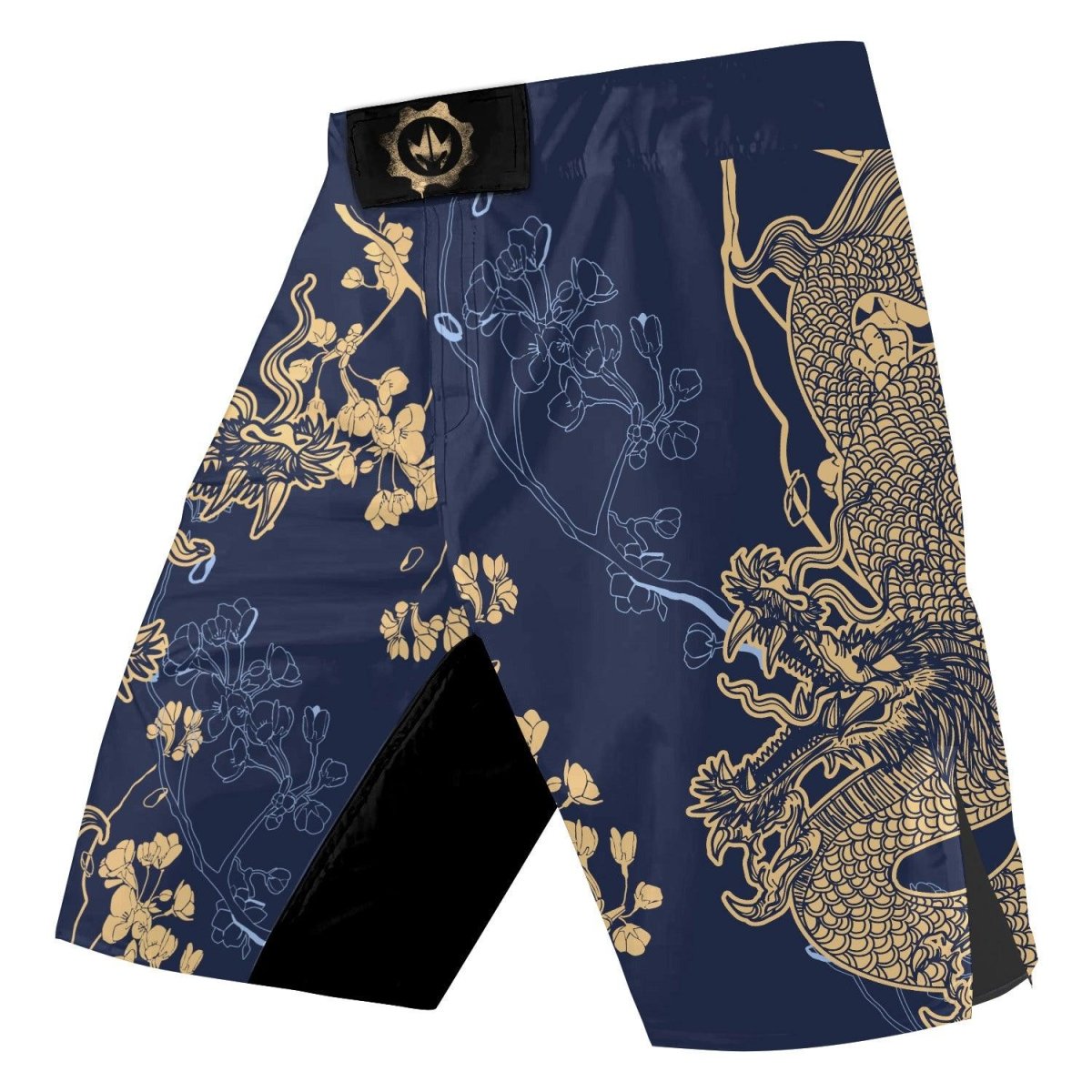 Flower Chinese Dragon Fight Shorts - BattleFitGear