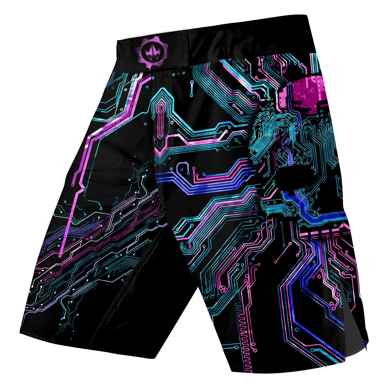 Deadly Glowing Circuit Fight Shorts