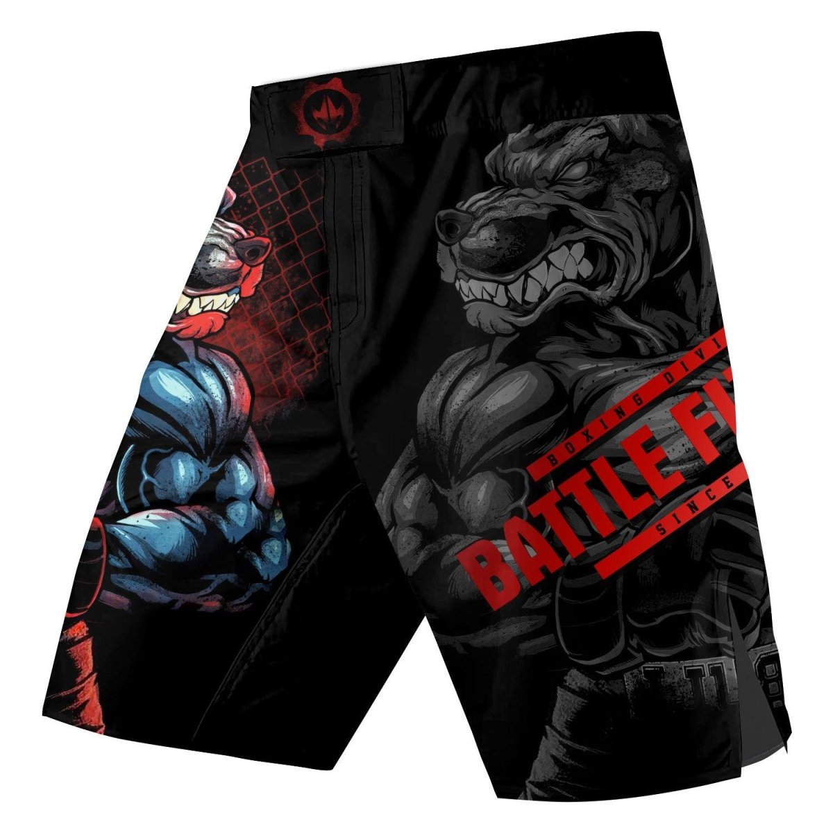 Red Rage Pitbull Boxing Fight Shorts - BattleFitGear